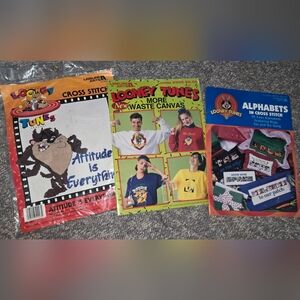 Looney Tunes Cross Stitch Kit And Leaflet Bundle